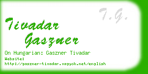 tivadar gaszner business card